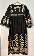 Greek midi mekko kellohihoilla, musta