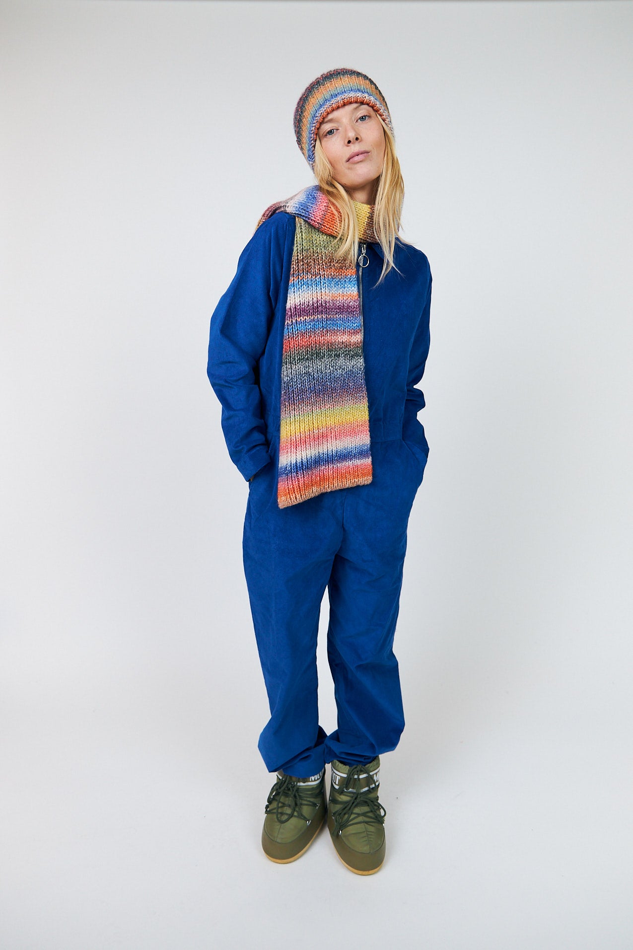 Lollys myssy, raidallinen vaalea