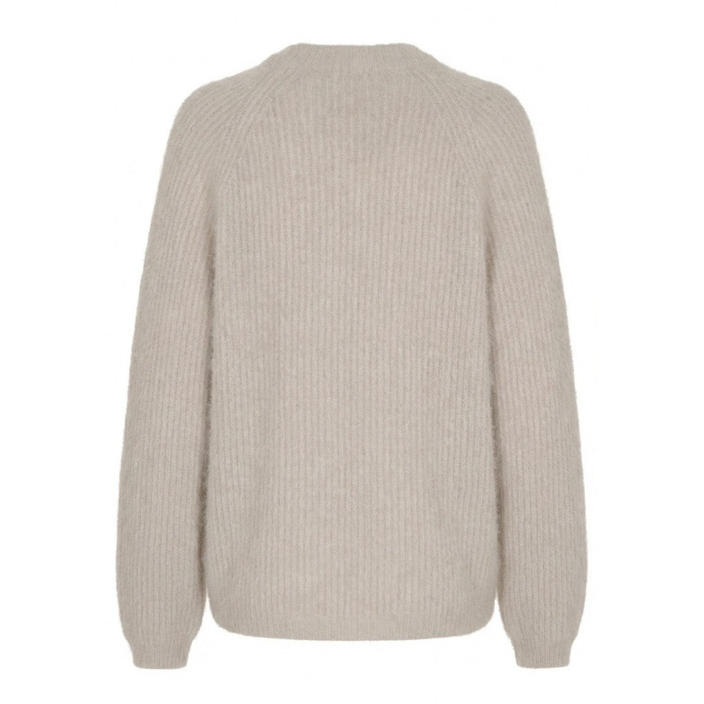 BTF Nina Raccoon -neuletakki , vaalea beige
