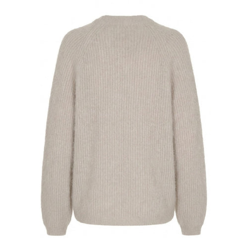 BTF Nina Raccoon -neuletakki , vaalea beige