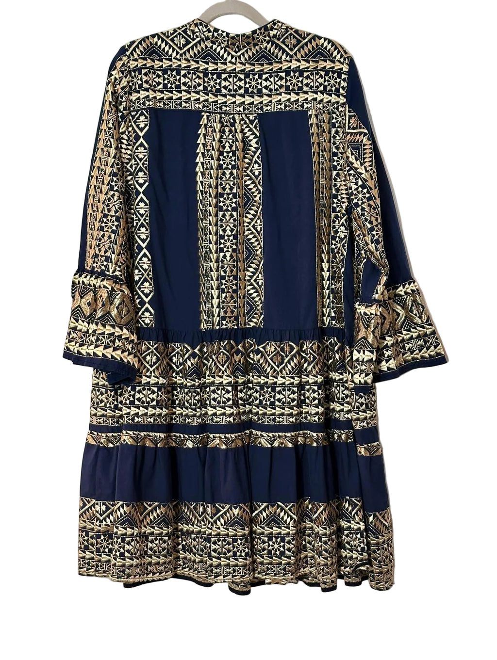 Greek-lyhyt mekko röyhelöillä, laivastonsininen
