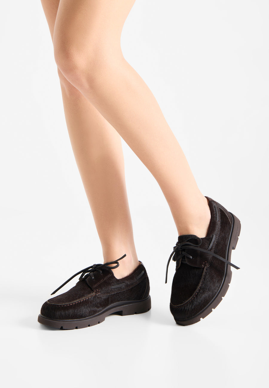 Woden Johanne cowhair, suklaa