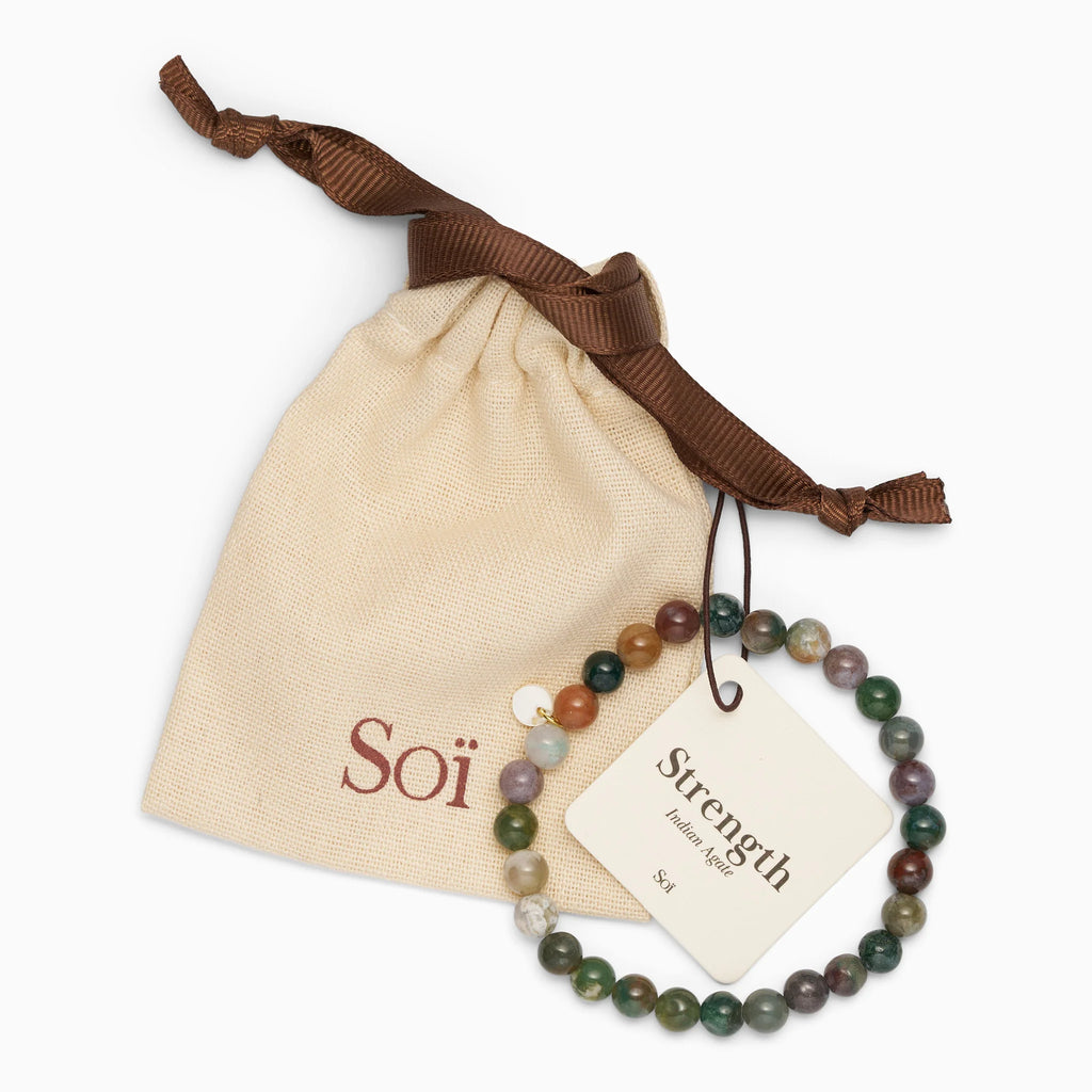 SOI Essential Indian Agate Stretch -rannekoru