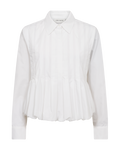 CPH MUSE PLEAT -kauluspaita, valkoinen